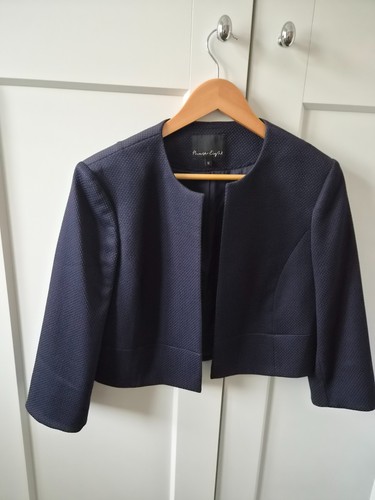 Ladies smart navy blue bolero - navy,