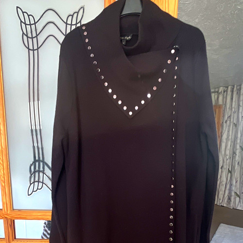 Phase eight black studded - black, open