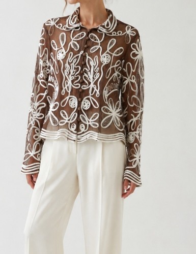 Phase eight brown sheer mesh - eight,